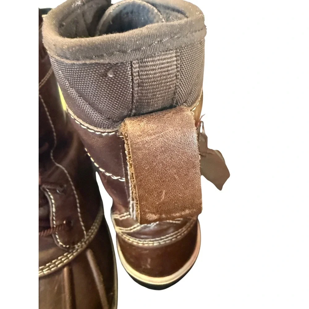 LL Bean Bar‎ Harbor Tek 2.5 Leather Duck Boots Brown Waterproof Womens 8 301344